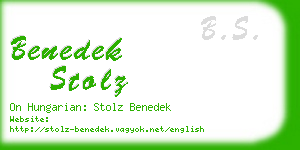 benedek stolz business card